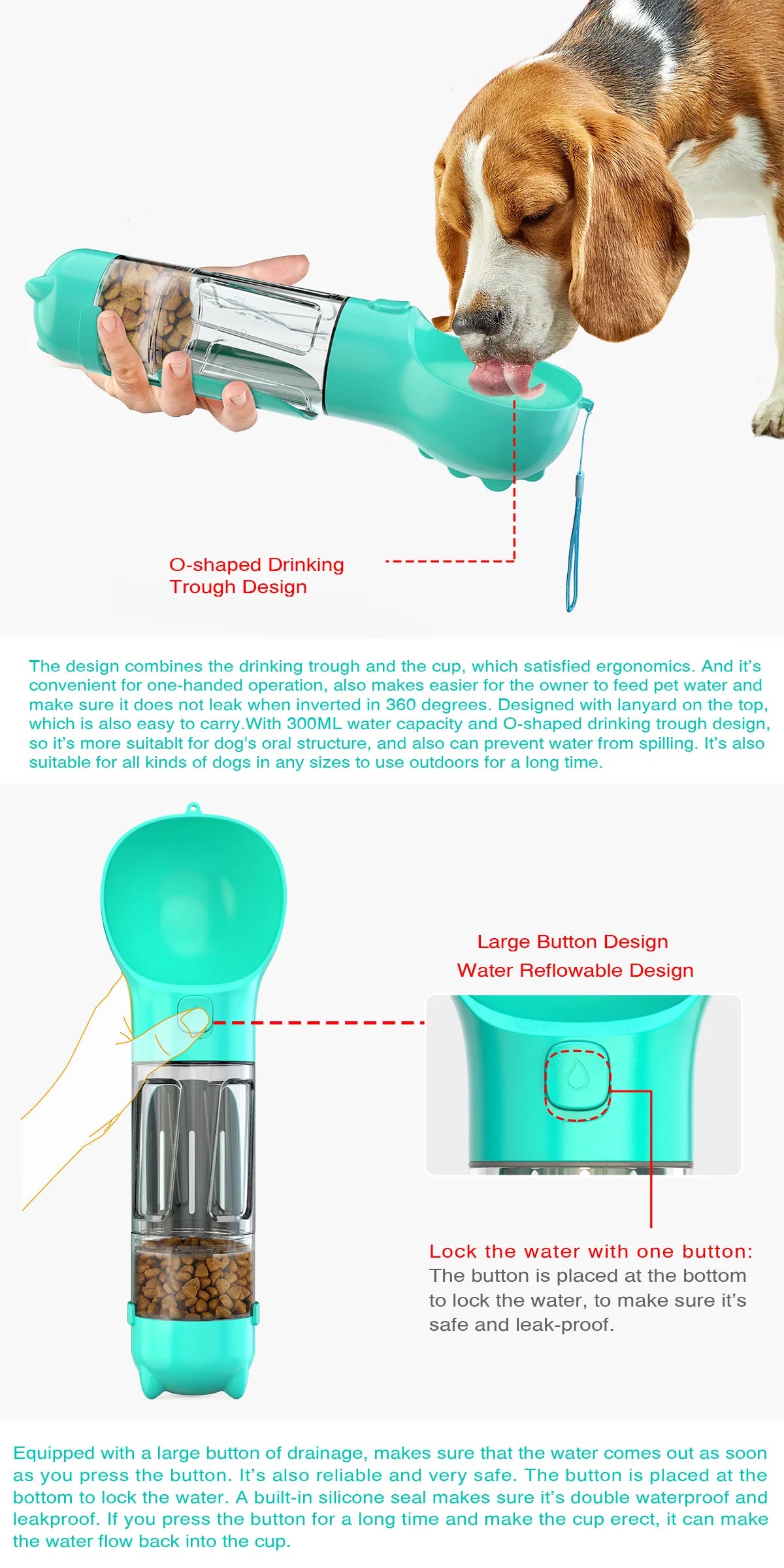 Portable Pet Dog Water Bottle