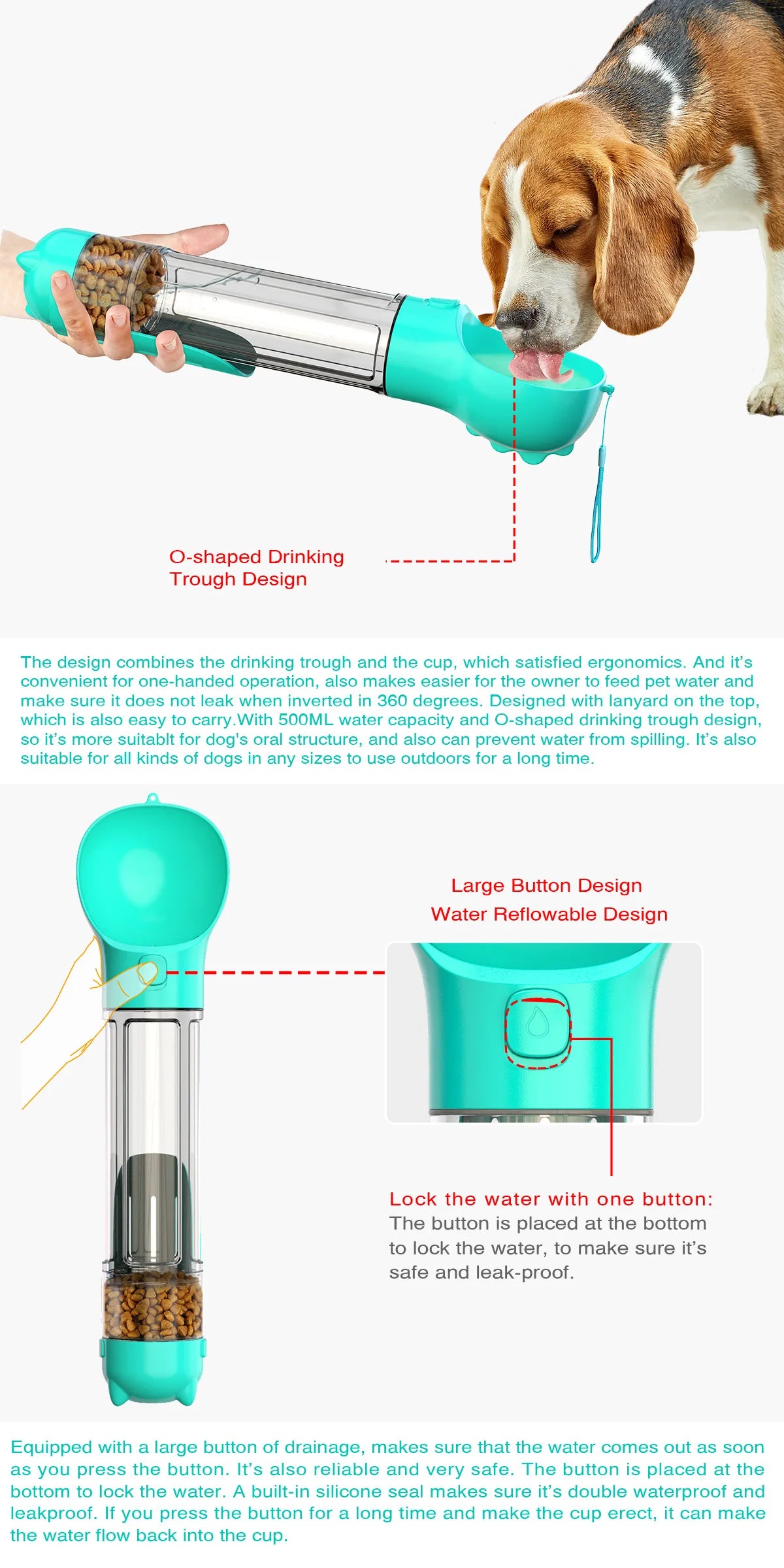 Portable Pet Dog Water Bottle